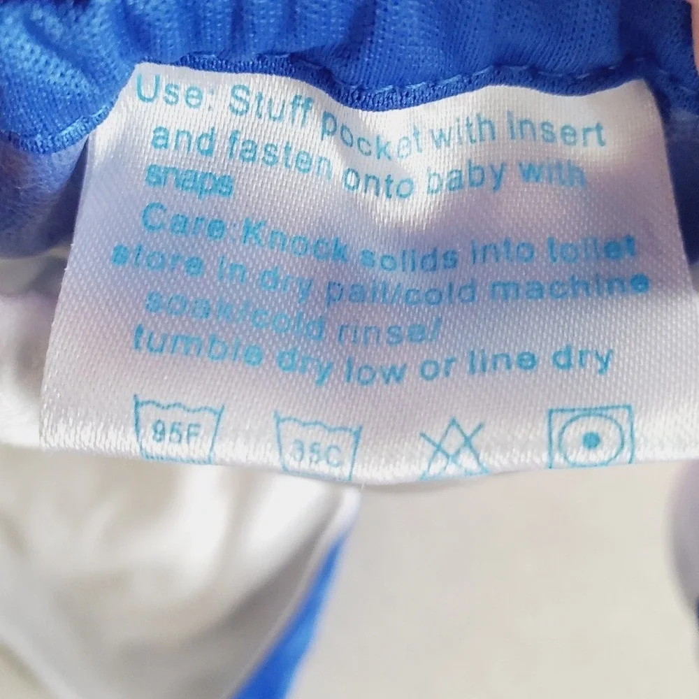 Reusable Cloth Pocket‎ Diaper Set Pink Blue Peach Adjustable One Size